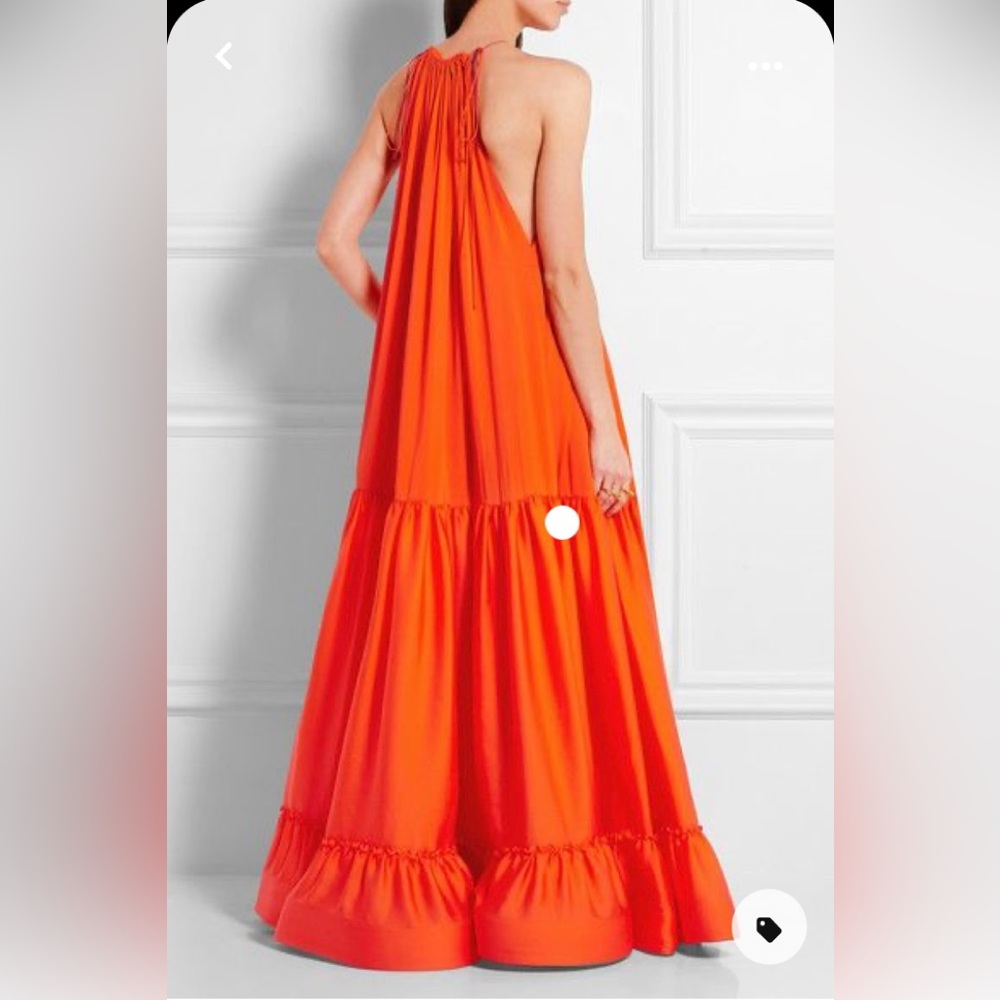 Stella McCartney Silk Dress Gown orange vibes Oscar - Picture 4 of 7